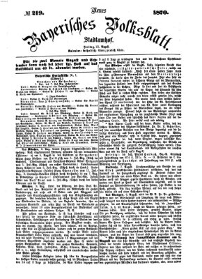 Neues bayerisches Volksblatt Freitag 12. August 1870