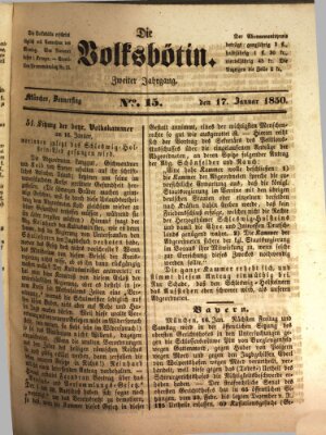 Die Volksbötin Donnerstag 17. Januar 1850