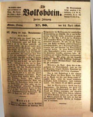 Die Volksbötin Sonntag 14. April 1850