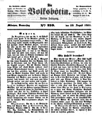 Die Volksbötin Donnerstag 28. August 1851