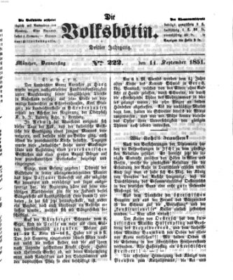 Die Volksbötin Donnerstag 11. September 1851