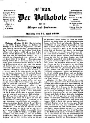 Der Volksbote für den Bürger und Landmann Sonntag 26. Mai 1850