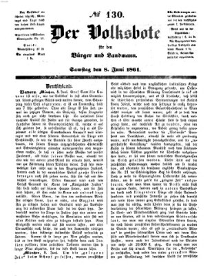 Der Volksbote für den Bürger und Landmann Samstag 8. Juni 1861