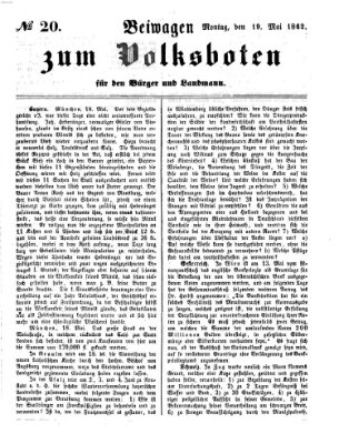 Der Volksbote für den Bürger und Landmann Montag 19. Mai 1862