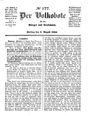 Der Volksbote für den Bürger und Landmann Freitag 7. August 1863