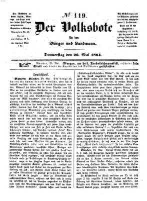 Der Volksbote für den Bürger und Landmann Donnerstag 26. Mai 1864