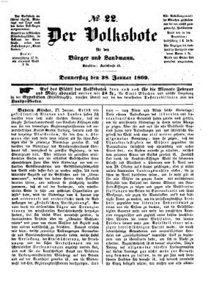 Der Volksbote für den Bürger und Landmann Donnerstag 28. Januar 1869