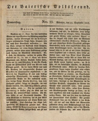 Der bayerische Volksfreund Donnerstag 23. September 1824