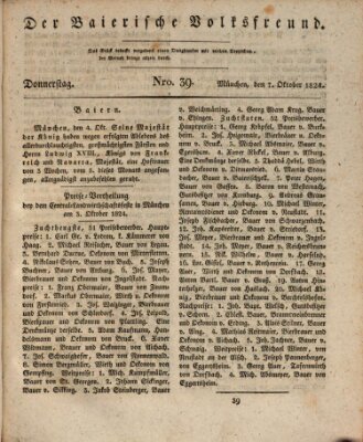 Der bayerische Volksfreund Donnerstag 7. Oktober 1824