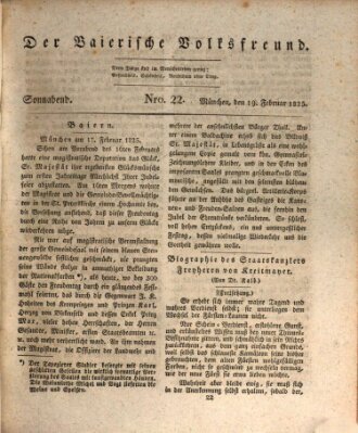 Der bayerische Volksfreund Samstag 19. Februar 1825