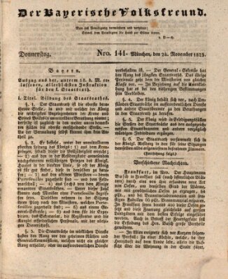 Der bayerische Volksfreund Donnerstag 24. November 1825