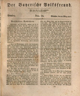 Der bayerische Volksfreund Dienstag 20. März 1827