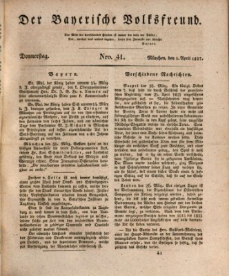 Der bayerische Volksfreund Donnerstag 5. April 1827
