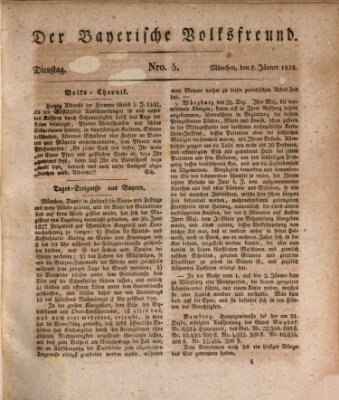 Der bayerische Volksfreund Dienstag 8. Januar 1828
