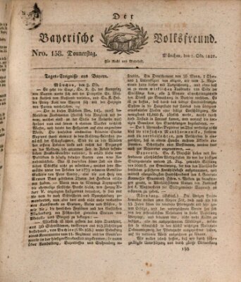 Der bayerische Volksfreund Donnerstag 2. Oktober 1828