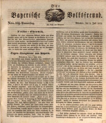 Der bayerische Volksfreund Donnerstag 9. Juli 1829
