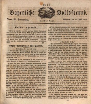 Der bayerische Volksfreund Donnerstag 30. Juli 1829