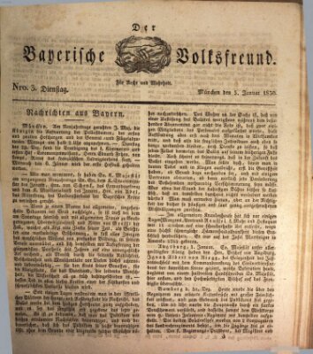 Der bayerische Volksfreund Dienstag 5. Januar 1830
