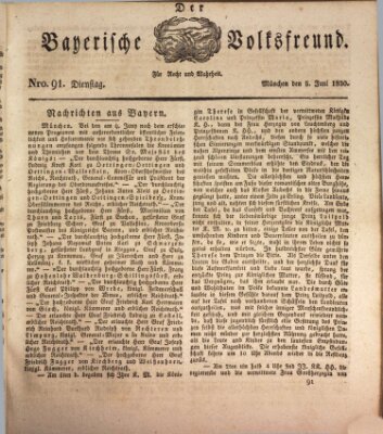 Der bayerische Volksfreund Dienstag 8. Juni 1830