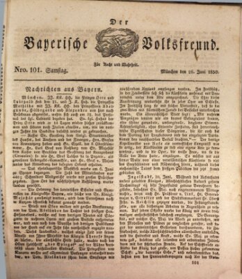 Der bayerische Volksfreund Samstag 26. Juni 1830