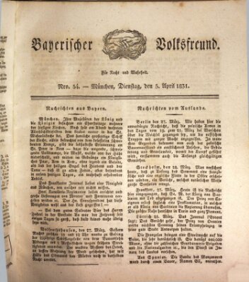 Der bayerische Volksfreund Dienstag 5. April 1831