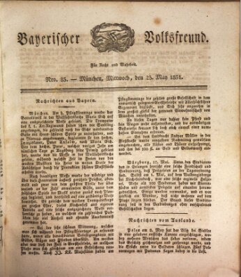 Der bayerische Volksfreund Mittwoch 25. Mai 1831
