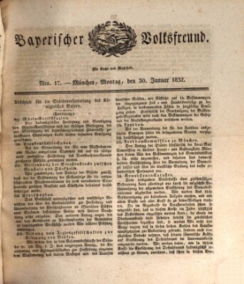 Der bayerische Volksfreund Montag 30. Januar 1832