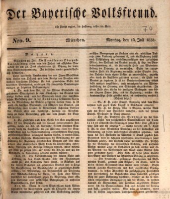 Der bayerische Volksfreund Montag 16. Juli 1832