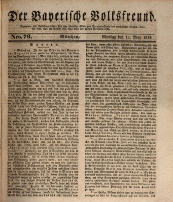 Der bayerische Volksfreund Montag 12. Mai 1834