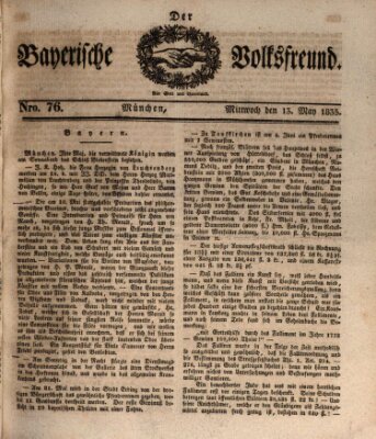 Der bayerische Volksfreund Mittwoch 13. Mai 1835