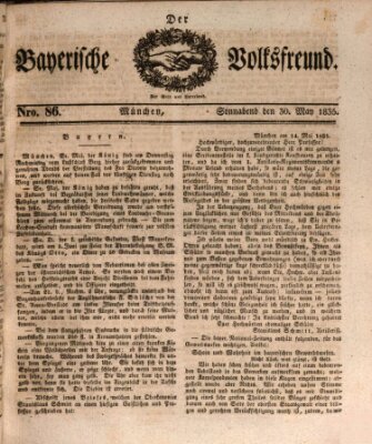 Der bayerische Volksfreund Samstag 30. Mai 1835