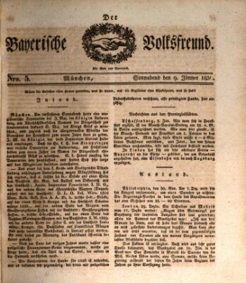 Der bayerische Volksfreund Samstag 9. Januar 1836