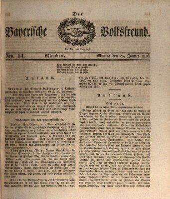 Der bayerische Volksfreund Montag 25. Januar 1836