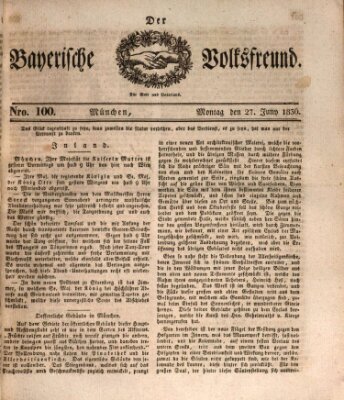 Der bayerische Volksfreund Montag 27. Juni 1836