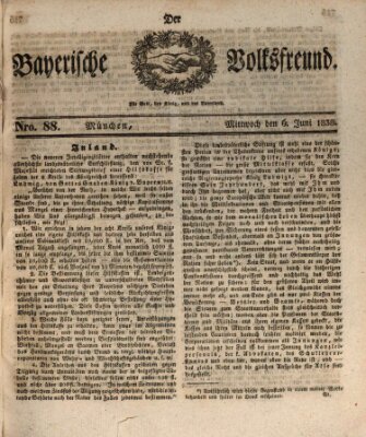Der bayerische Volksfreund Mittwoch 6. Juni 1838