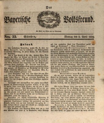 Der bayerische Volksfreund Montag 8. April 1839