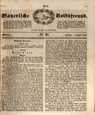 Der bayerische Volksfreund Freitag 7. August 1840