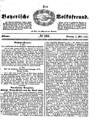 Der bayerische Volksfreund Sonntag 2. Mai 1841