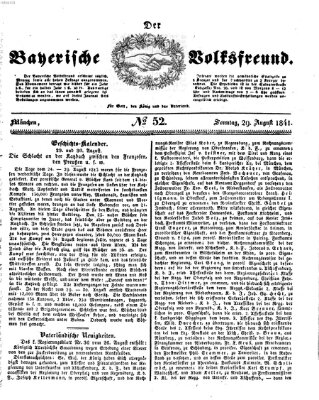 Der bayerische Volksfreund Sonntag 29. August 1841