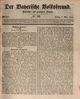 Der bayerische Volksfreund Freitag 6. Mai 1842