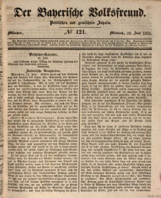 Der bayerische Volksfreund Mittwoch 22. Juni 1842