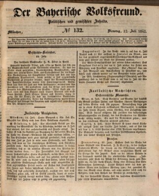 Der bayerische Volksfreund Dienstag 12. Juli 1842