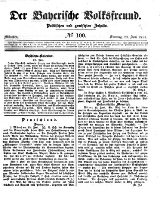 Der bayerische Volksfreund Sonntag 23. Juni 1844
