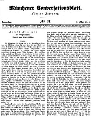 Der bayerische Volksfreund Donnerstag 9. Mai 1844