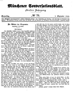 Der bayerische Volksfreund Donnerstag 5. September 1844
