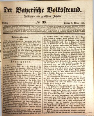 Der bayerische Volksfreund Freitag 7. März 1845