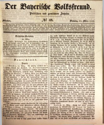 Der bayerische Volksfreund Dienstag 25. März 1845