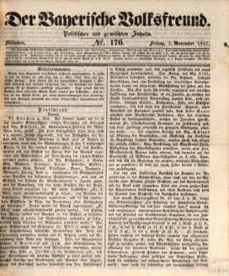 Der bayerische Volksfreund Freitag 5. November 1847