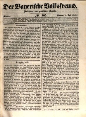 Der bayerische Volksfreund Dienstag 3. Juli 1849