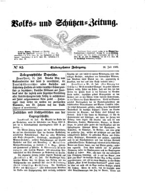 Volks- und Schützenzeitung Mittwoch 16. Juli 1862